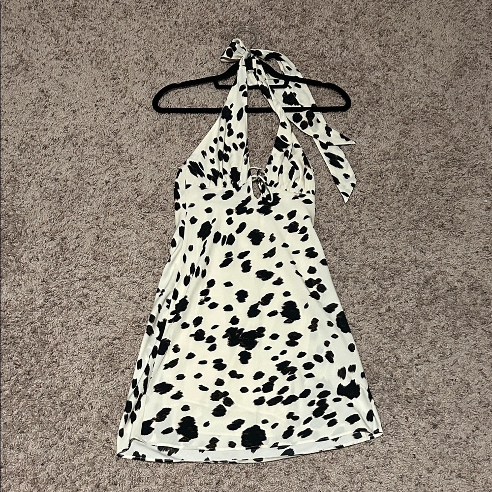 NWT Abercrombie & Fitch Halter Tie-Front Slip Mini Dress